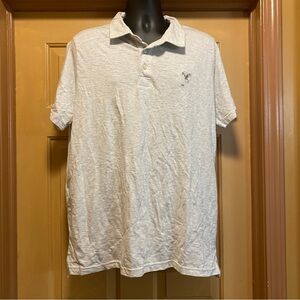 Men’s American Eagle light gray polo shirt gray eagle logo sz XXL NWOT